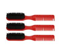 Qukaim Beard Brush 3Pcs Double Headed Styling Hair Brush Set, Multifunctional Double End Haircut Styling Brush, Men's Beard Comb and Haircut Comb, Ideal for Grooming and Styling