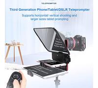 Qukaim Bestview T3 Upgraded Smartphone/Tablet/DSLR Camera Teleprompter with Remote Control, Lens Adapter Ring, Supports Ultra Wide Angle Lens for Live Streaming and Vlogging