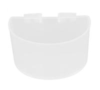 Qukaim Bird Feeder Bird Food Bowl Set, 20 Pcs Plastic Parrot Water Feeding Cup, Birdcage Feeder Trough, 9 x 6 cm / 3.54 x 2.36 in, White