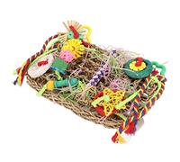 Qukaim Bird Foraging Wall Toy, Tightly Woven Parrot Climbing Net with Safe Food Coloring, Ideal for Parakeets and Cockatiels, Engaging Chewing and Climbing Activity