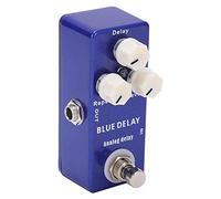 Qukaim Blue Delay Effect Pedal Mini Guitar Effect Pedal, Blue Delay Effect Pedal, Analogue True Bypass, Adjustable Instrument Accory, Compact Design for Musicians and Performers