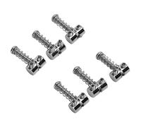 Qukaim Bridge Saddles Spring Screws 6Pcs String Saddles Spring Screws, Metal Bridge Replacement Parts for Bass Jazz Electric Guitar, Compatible with Various Models