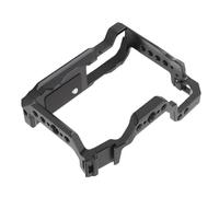 Qukaim Camera Cage, Aluminum Video Camera Rig with 1/4 Inch and 3/8 Inch Threaded Holes, A Slide Slot, Anti-Slip Gasket, Compatible with R50, Black