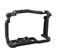 Qukaim Camera Cage Top Handle Grip, Universal Aluminum Alloy Wooden Grip with 1/4 3/8 Inch Threads, Cold Shoe Mount, Compatible with R5 R6, Vlogging Video Shooting Rig