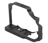 Qukaim Camera Cage with Top Handle Grip, Universal Camera Rig, Aluminum Alloy, 1/4 & 3/8 Inch Screw Holes, Cold Shoe Mount for Microphone, Z30 DSLR, Hollow Design