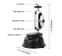 Qukaim Camera Mounts Clamp Mount, Aluminum Alloy Bicycle Handlebar Adapter, 10kg Load Capacity, Dual 360° Rotatable Ball Head, Compatible with Hero 11/10/9/8/7 and Other Action Cameras