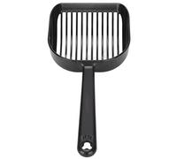 Qukaim Cat Litter Scoop Cat Litter Scoop, ABS Cat Poop Shovel with 5mm Spacing Filtering Design, Ergonomic Handle, Black Ordinary Style, Cat Supplies