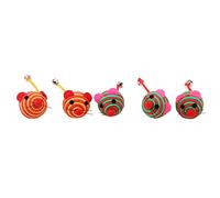 Qukaim Cat Toy 5Pcs Pet Toy Set, Chew Training Fun Playing Toy Balls, Cute Rat Design, Random Colors, Ideal for Dogs and Cats, Interactive Playtime