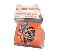 Qukaim Cat Yarn Ball Cat Yarn Ball Toy 30PCS, Multicolor Plastic Shiny Crinkle Balls for Kittens and Cats, Teeth Grinding and Boredom Relief, Indoor Use, 5 cm Diameter