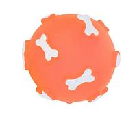 Qukaim Chewing Spiky Ball Vinyl Non-Poisonous Outdoor Squeaky Vocal Ball, Pet Chewing Spiky Ball Toy, Teething Chew Toys for Dogs, Orange