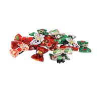 Qukaim Christmas Dog Bow Hair Clip Dog Jacket Waterproof Windproof Warm Winter Coat for Small Medium Large Dogs, Christmas Dog Hair Bow Hair Clip, 20pcs Multi Colors Grooming Accessories