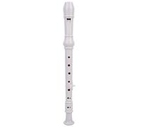 Qukaim Clarinet Flute Baroque Recorder 8 Hole Woodwind Instrument, Includes PU Bag and Cleaning Tool, White