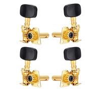 Qukaim Classical Ukulele Tuning Peg Ukulele Tuning Pegs, 2L2R Silver Classical Style Machine Heads, DIY Parts for Ukulele, Precision Tuning, Construction