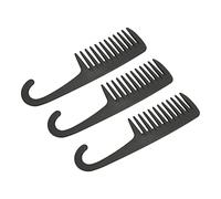 Qukaim Combwith Hook Shower Comb Set, 3 Pcs Hangable Detangler Comb with Hook, Wide Tooth Comb for Reducing Hair Loss, Suitable for Home and Beauty Salon Use