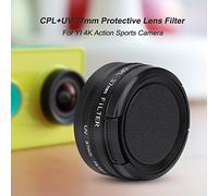 Qukaim CPL UV 37mm Protective Lens Filter Kit for YI 4K Action Sports Camera, Includes CPL and UV Lens Filters, Compatible with YI 4K, Lightweight Design, Easy to Install