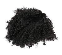 Qukaim Curly Wavy Wigs Hairdressing Mannequin Head, Human Hair Practice Training Tool, Double-Sided Adhesive Tape for Hair Extensions, Curly Wavy Women Wigs, 1000pcs Silicone Micro Links, 8# Black