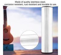 Qukaim Cylinder Sand Shaker Portable Stainl Steel Cylinder Sand Shaker, Musical Rhythm Percussion Instrument, Metal Cylinder, 6.5 in Long, Silver Finish