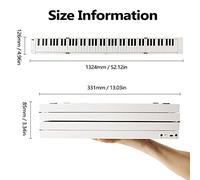 Qukaim Digital Piano Keyboard Dust Cover Digital Piano Keyboard Dust Cover, Waterproof Dustproof Accory for 61-Key Piano, Black, Fits Standard Size Keyboards
