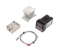 Qukaim Digital PID tat Air Heater Temperature Controller, K Thermocouple, SSR Heat Sink, 100V-240V, 25A, Suitable for Farm Use and Heating Applications