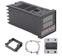 Qukaim Digital PID tat Temperature Controller 100V-240V, 40A Relay Module with M6 K Type Thermocouple, 0-400℃ for Chicken House, Includes 88 Pcs Automatic Egg Turner Tray