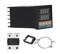 Qukaim Digital PID Temperature Controller Set, 3 Pieces, 0-400℃ Temperature Controller with Thermocouple Relay Module, 100-240V 40A, Digital LED Display, PID Heater Controller