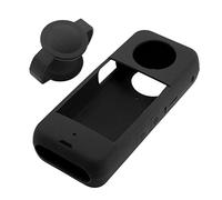 Qukaim Dive Case 40m Waterproof Case for Action Camera X3, Protective Housing with Silicone Case and Lens Cap Kit, Flexible Elastic Sleeve Cover, Blue/Black