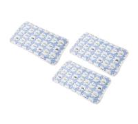 Qukaim Dog Blankets Stainless Steel Cat Food Bowl Set, Raised Pet Dishes with 3 Pcs Dog Blankets, Double-Sided Coral Fleece, Elephant Shape Print, Metal Stand for Cats and Small Dogs, Blue, XS