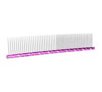 Qukaim Dog Comb Pet Comb Double Tooth Open Knot Comb, Sparse and Dense Design for Long and Short Haired Dogs and Cats, Grooming Tool, Purple