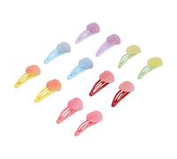 Qukaim Dog Hair Clips Pet Vertical Stripes Vest, Classic Loose Design, Prevents Sunburn and Hair Loss, Red, Size L, 24 Pcs Heart Shape Plastic Dog Hairpins, Cute Pet Accessories