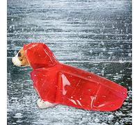 Qukaim Dog Raincoat Pet Raincoat, 20 Pcs Cute Dog Cat Headwear Cherry Style Hairpin, Waterproof Hooded Rain Cape Jacket for Dogs Cats, Red, Pet Grooming Accessories
