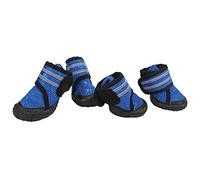 Qukaim Dog Shoes Owl Halloween Dog Clothes, 4PCS Funny Pet Shoes, Anti-Slip Breathable Dog Boots with Reflective Straps for Small Medium Large Dogs, Blue 6cm 2.4in