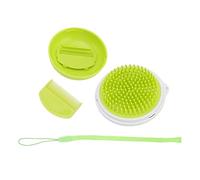 Qukaim Dog Shower Brush Pet Bath Brush Massage Grooming Tool, Pet Shower Brush with Comb for Short Medium Haired Dog Cat Guinea Pig, Green PTw1917
