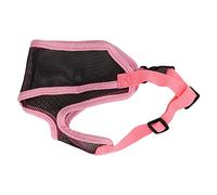 Qukaim Dog Training Muzzle Short Snout Dog Muzzle, Adjustable Breathable Mesh Muzzle for Bulldog, Shar Pei, Chihuahua, Size M, Prevents Biting and Chewing, Pink