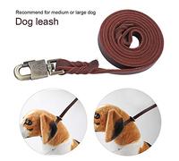 Qukaim Dog Training Strap Leather Dog Training Leash, Durable Strap for Large Medium Dogs, 6 ft Long, Heavy-Duty, Ideal for Training and Walking, Brown