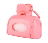 Qukaim Dogs Faeces Picker 2-Sided Professional Knot Comb Brush, Pet Grooming Tool and Pooper Scooper Bag for Dog Waste Cleaning, Outdoor Use, Pink