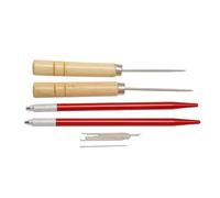 Qukaim Doll Hair Rooting Holder Doll Hair Rooting Holders, 2pcs, Includes 10pcs 0.6mm Needles, DIY Doll Hair Reroot Making Tool with Awl, Doll Hair Rooting Tool for Wig Making