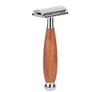 Qukaim Double Blade Razor Men's Classic Double Blade Safety Shaving Razor, Manual Razor with Wood Handle, Traditional Shaver for Close Shave, Ergonomic Design