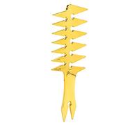 Qukaim Double Sided Comb Men's Wide Tooth Hair Combs, Double Sided Plastic Hair Styling Comb, Retro Design, Ideal for Thick Hair, 7.5 in Long, Gold Finish