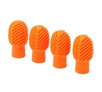 Qukaim Drum Practice Tip Drumstick Silent Practice Tip, 4PCS Silicone Stretchable Drum Practice Percussion Tip, Mute Head for Drumsticks, Orange