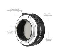 Qukaim EF-EOSR PRO Lens Adapter, Auto Focus Camera Mount Ring with ND Filter, Electronic Aperture Control, Compatible with Canon EF/EF-S to EOS RP/R5/R6/R3/C70/R5C/R7/R10/R8/R50