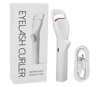 Qukaim Electric Eyelash Curler Electric Eyelash Curler, Long Lasting Portable Heated Eyelash Curler with Silicone Pad for Women, Compact Design for Travel, Battery Operated