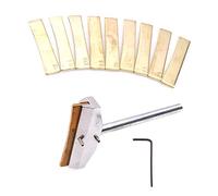 Qukaim Electric Guitar Bass Neck Fingerboard Fret Inlay Tool Set, 9pcs Prure Fret Tools with Radian Fret Pr Caul, Musical Instrument Accory