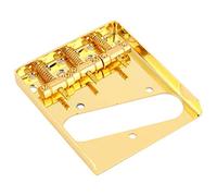 Qukaim Electric Guitar Part Metal Electric Guitar Bridge Tailpiece Set, Quality Tail Part Accory, Gold Finish, Compatible with Various Electric Guitars