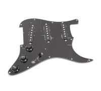 Qukaim Electric Guitar Pickup, Single Coil Prewired Replacement, Clear Sound, 11 Holes, Black, Instrument Accory