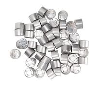 Qukaim Empty Case Containers Candle Empty Aluminum Box 100 Pcs, DIY Aromatherapy Oil Lamps, Empty Candle Containers for Tealight Wax, Metal Tealight Tins, 4 cm Diameter