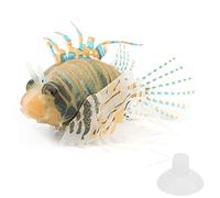 Qukaim Fake Colorful Fish Lifelike Silicone Artificial Glowing Fish, Black Orange, Simulation Fish with Suction Cup for Aquarium Tank Decoration, Realistic Design, 5 in Long