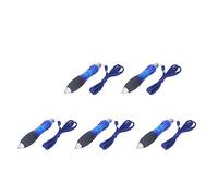 Qukaim Fat Heavy Weighted Pens Big Fat Ballpoint Pens, Pack of 5, Fat Heavy Weighted Pens with Large Wide Grip, Retractable Design, Ideal for Parkinson's and Arthritis, Blue Ink