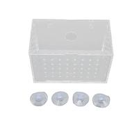 Qukaim Fish Isolation Breeding Box Fish Breeder Box, High Transparency Acrylic Hatchery Incubator Tank with Suction Cups for Baby Fishes and Shrimp, 11 x 7 x 8 cm / 4.3 x 2.8 x 3.1 in, Compact