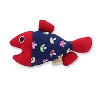 Qukaim Fish Shape Cat Toy Fish Shape Cat Catnip Toy, 1PC Cotton Cloth Mint Pet Sound Interactive Toy, Red Fish Design for Cats, Engaging and Fun Pet Playtime