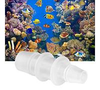 Qukaim Fish Tank Adapter Connector Plastic Aquarium Fish Tank Variable Diameter Adapter Connector, 5 Pcs, 8mm/12mm, Straight Air Pump Hose Accessories, Compatible with Various Fish Tanks